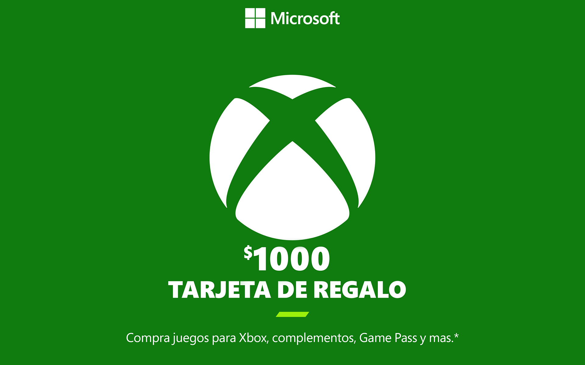 Tarjeta de regalo digital de Xbox de $1000 (México)